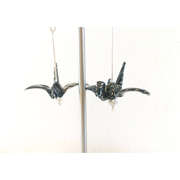 Crane Earrings - Black