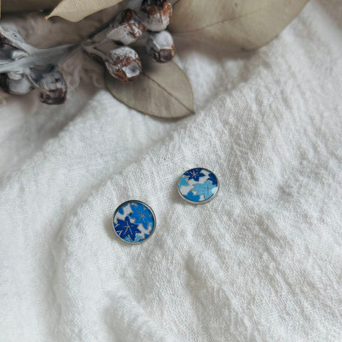 Origami Studs- Blue