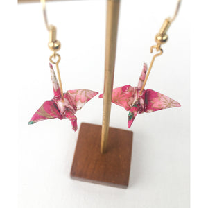 Crane Earrings - Magenta