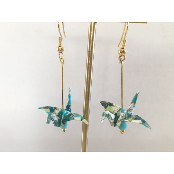 Crane Earrings - Aqua