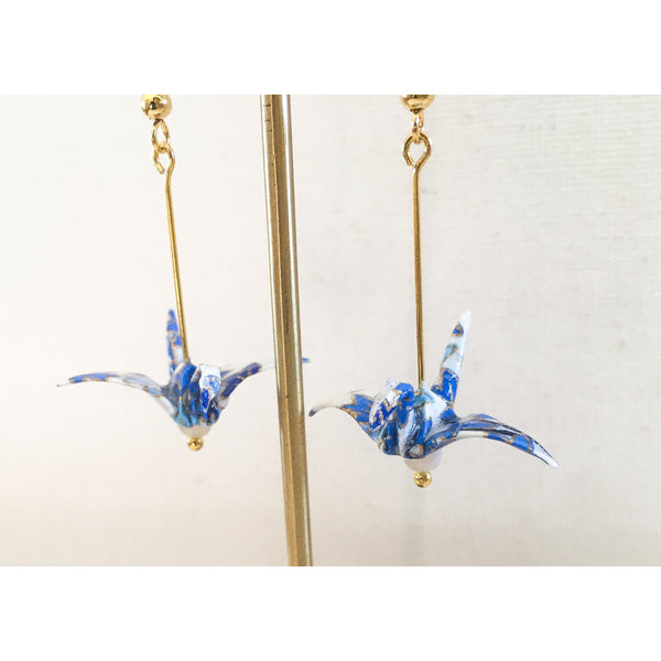 Crane Earrings- Blue